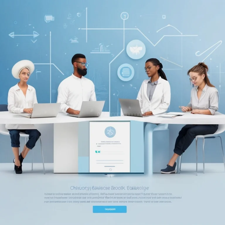 Person learning online on a laptop in a bright workspace